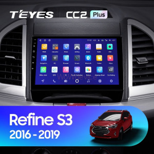 Штатная магнитола Teyes CC2L Plus 1/16 JAC Refine S3 (2016-2019)