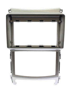 Рамка магнитолы 9.0" (цв.Серебро) для HYUNDAI iX-55 2008-2012, Veracruz 2007-2012