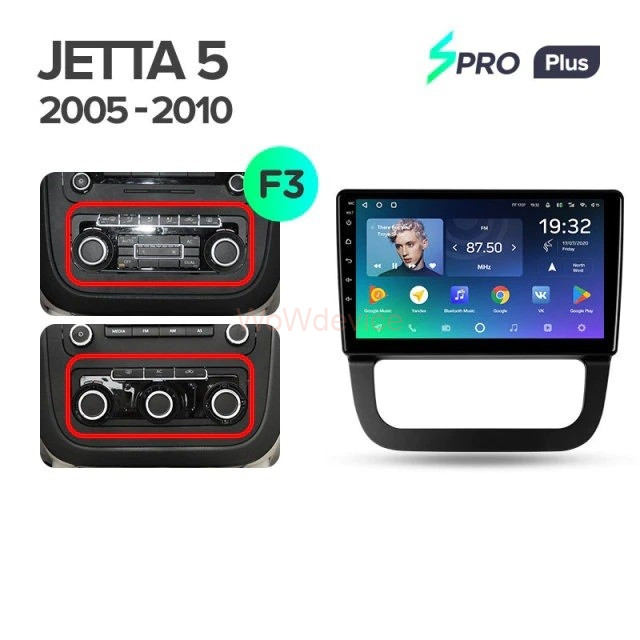 Штатная магнитола Teyes SPRO Plus 4/64 Volkswagen Jetta (2005-2015)