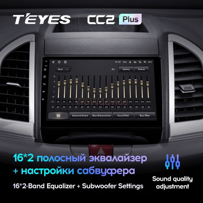 Штатная магнитола Teyes CC2L Plus 2/32 JAC Refine S3 (2016-2019)