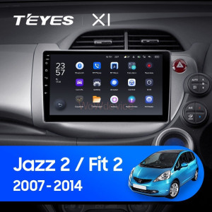 Штатная магнитола Teyes X1 4G 2/32 Honda Fit GE GP GE (2007-2014) Правый руль