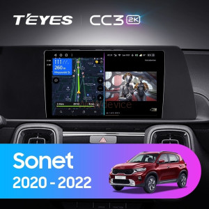 Штатная магнитола Teyes CC3 2K 4/64 Kia Sonet (2020-2022)