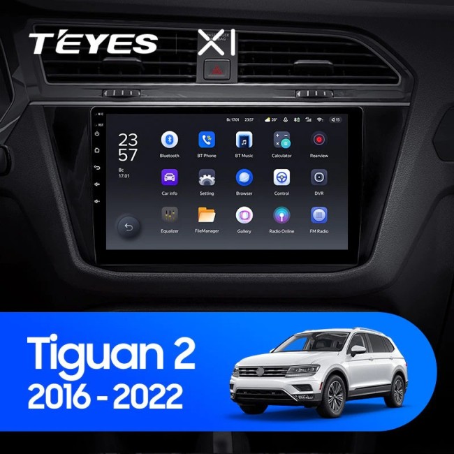 Штатная магнитола Teyes X1 4G 2/32 Volkswagen Tiguan 2 (2016-2018) Тип-B