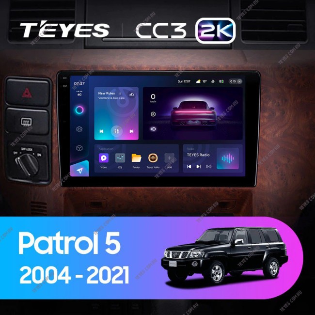 Штатная магнитола Teyes CC3 2K 3/32 Nissan Patrol V 5 Y61 (2004-2021) Тип С