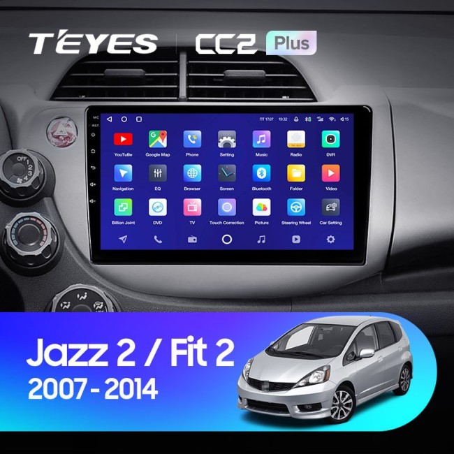 Штатная магнитола Teyes CC2 Plus 4/64 Honda Jazz 2 (2007-2014)
