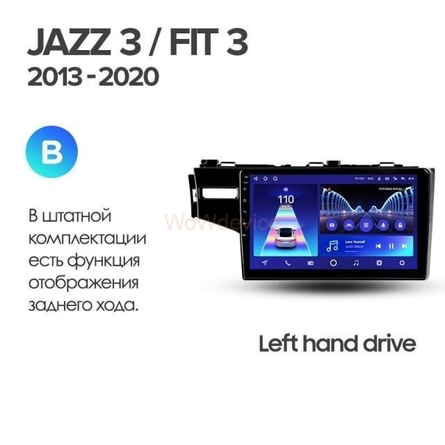 Штатная магнитола Teyes CC2L Plus 2/32 Honda Jazz 3 (2013-2020) Тип-A