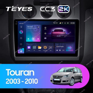 Штатная магнитола Teyes CC3 2K 360 6/128 Volkswagen Touran 1 (2003-2010) F1