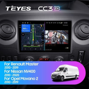 Штатная магнитола Teyes CC3 2K 4/64 Nissan NV400 (2010-2020) (F2)