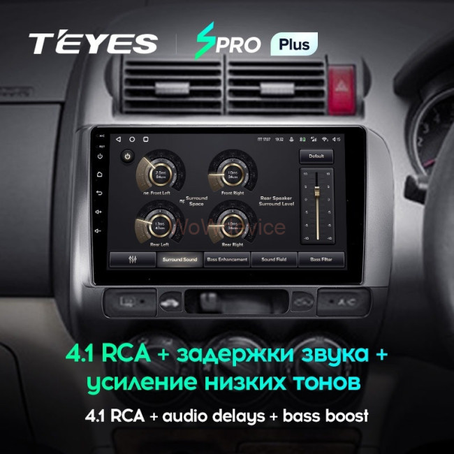Штатная магнитола Teyes SPRO Plus 4/64 Honda Fit GD (2001-2008) Правый руль