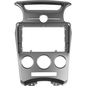 Рамка магнитолы 9.0" (цв.темно-серый) для KIA Carens 2006-2012; Rondo 2007-2012 Кондиционер
