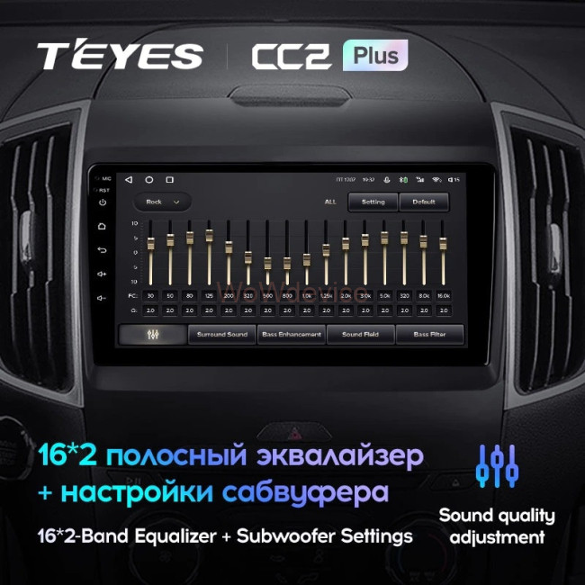 Штатная магнитола Teyes CC2 Plus 3/32 Ford Edge 2 (2015-2018) F2