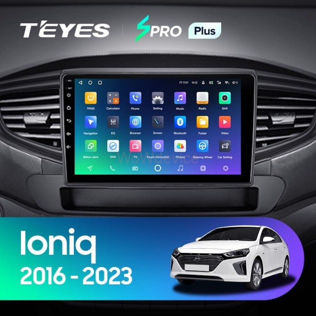 Штатная магнитола Teyes SPRO Plus 6/128 Hyundai Ioniq AE (2016-2023) Тип-А