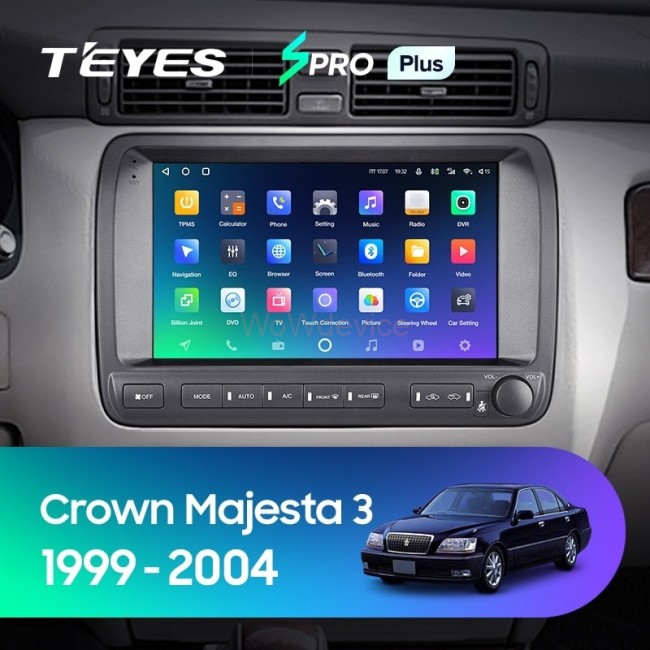 Штатная магнитола Teyes SPRO Plus 6/128 Toyota Crown Majesta 3 S170 (1999-2004)