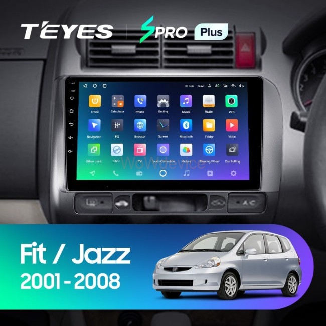 Штатная магнитола Teyes SPRO Plus 6/128 Honda Jazz GD (2001-2008) Правый руль