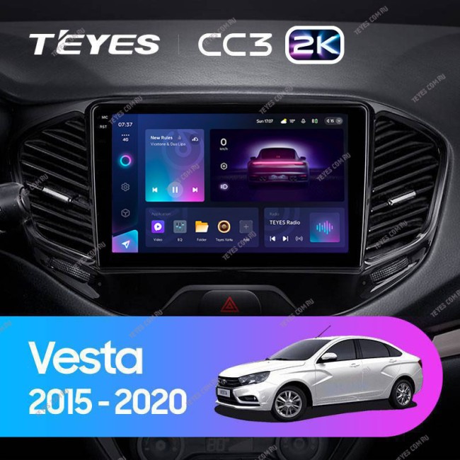 Штатная магнитола Teyes CC3 2K 360 6/128 LADA Vesta Cross Sport (2015-2023)