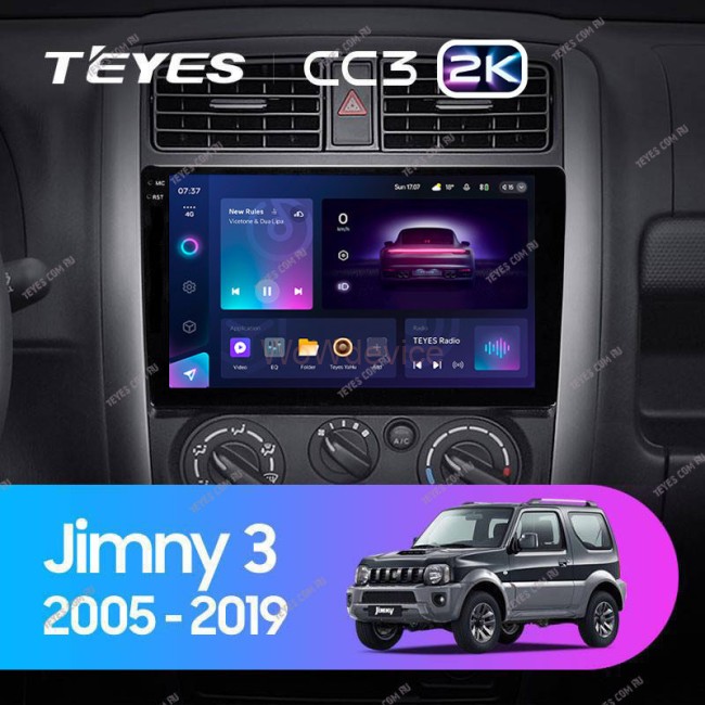Штатная магнитола Teyes CC3 2K 360 6/128 Suzuki Jimny 3 (2005-2019)