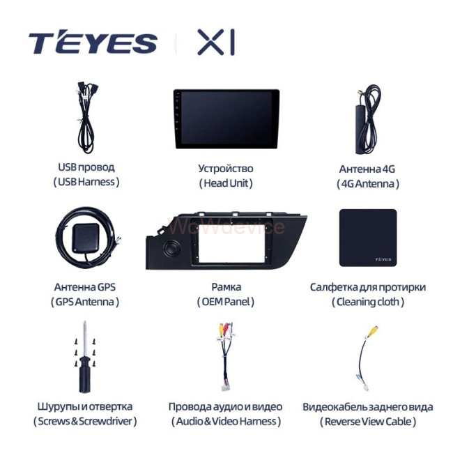 Штатная магнитола Teyes X1 4G 2/32 Kia Rio 4 IV FB (2020-2021)