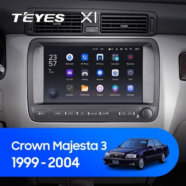 Штатная магнитола Teyes X1 4G 2/32 Toyota Crown Majesta 3 S170 (1999-2004)
