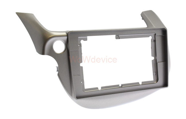 Рамка магнитолы 10.2" (цв.темно-серый) для HONDA Fit, Jazz 2008-2013 Левый руль