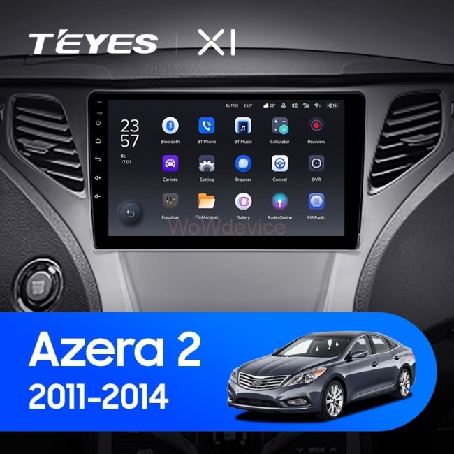 Штатная магнитола Teyes X1 4G 2/32 Hyundai Azera 2 (2011-2014)
