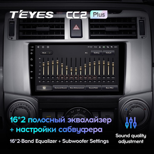 Штатная магнитола Teyes CC2L Plus 2/32 Toyota 4Runner 5 N280 (2009-2020) Штатная магнитола Teyes CC2L Plus 2/32 Toyota 4Runner 5 N280 (2009-2020)