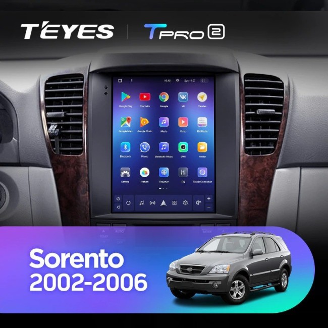 Штатная магнитола Tesla style Teyes TPRO 2 3/32 Kia Sorento BL 2002-2006