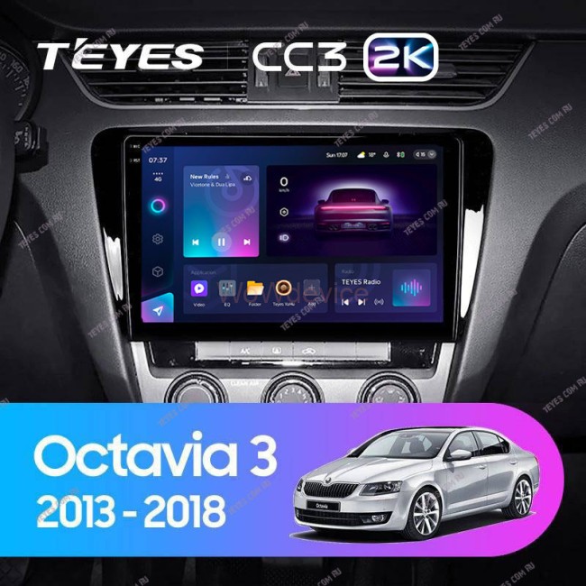 Штатная магнитола Teyes CC3 2K 360 6/128 Skoda Octavia 3 A7 (2013-2018) Тип-B