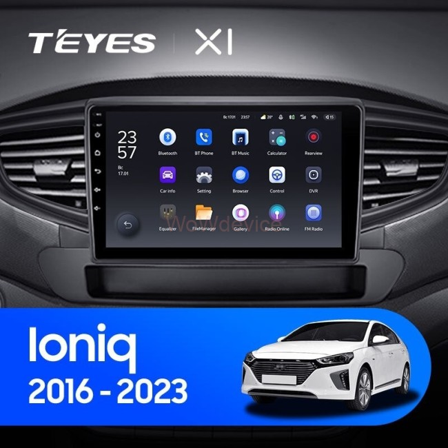 Штатная магнитола Teyes X1 4G 2/32 Hyundai Ioniq AE (2016-2023) Тип-В