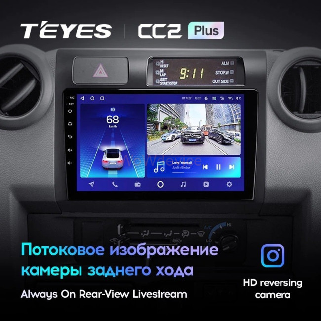 Штатная магнитола Teyes CC2 Plus 6/128 Toyota Land Cruiser 70 Series LC 79 (2007-2020)