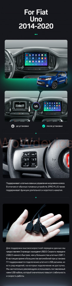 Штатная магнитола Teyes SPRO Plus 4/32 Fiat Uno (2014-2020) Штатная магнитола Teyes SPRO Plus 4/32 Fiat Uno (2014-2020)