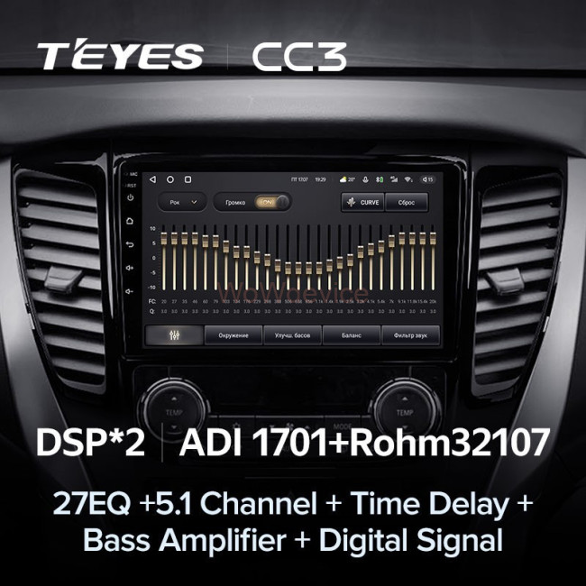 Штатная магнитола Teyes CC3 360 6/128 Mitsubishi Pajero Sport 3 (2016-2018)