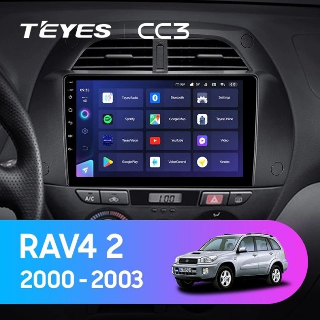 Штатная магнитола Teyes CC3 3/32 Toyota RAV4 2 CA20 (2000-2003)