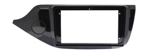 Рамка магнитолы 9.0" (цв.Глянцевый Черный) для KIA CEED 2012-2019 Левый руль