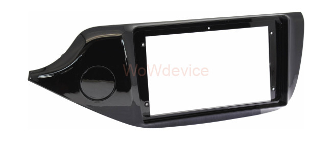 Рамка магнитолы 9.0" (цв.Глянцевый Черный) для KIA CEED 2012-2019 Левый руль