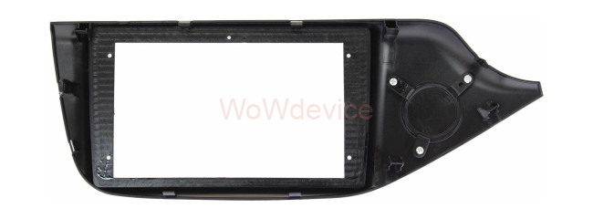 Рамка магнитолы 9.0" (цв.Глянцевый Черный) для KIA CEED 2012-2019 Левый руль