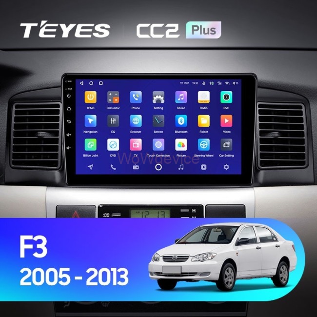 Штатная магнитола Teyes CC2 Plus 4/32 BYD F3 (2005-2013)
