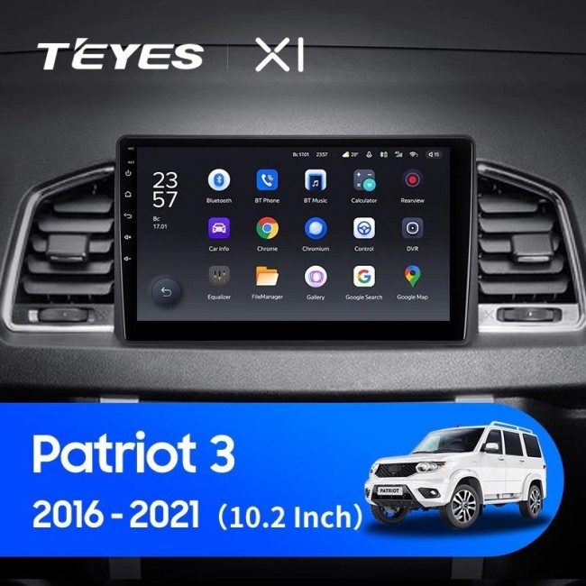 Штатная магнитола Teyes X1 4G 2/32 UAZ Patriot 3 (2016-2021) F2