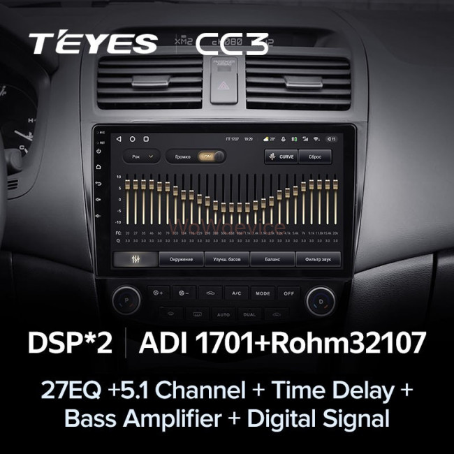 Штатная магнитола Teyes CC3 4/64 Honda Accord 7 (2005-2008)