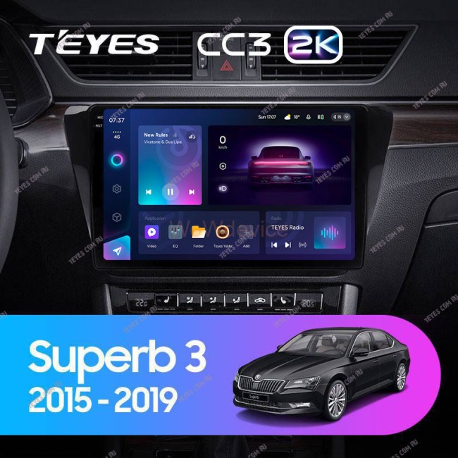 Штатная магнитола Teyes CC3 2K 360 6/128 Skoda Superb 3 (2015-2019)