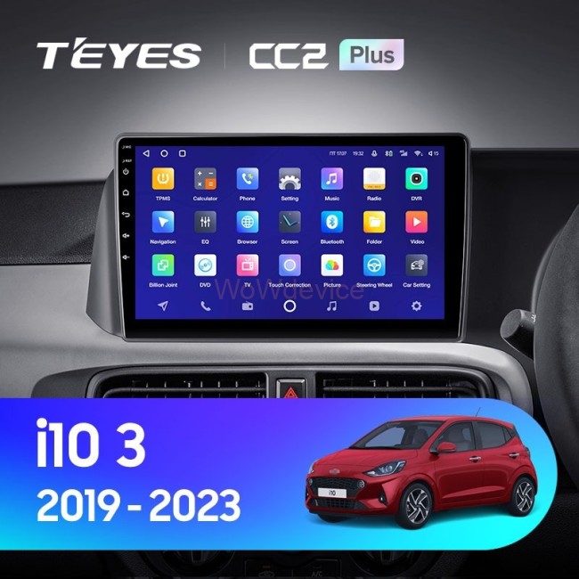 Штатная магнитола Teyes CC2 Plus 4/32 Hyundai i10 3 (2019-2023) Правый руль