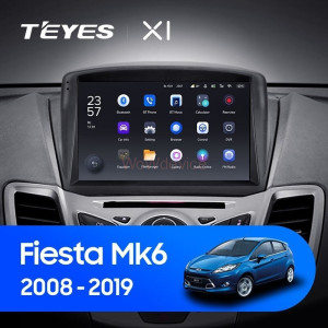 Штатная магнитола Teyes X1 4G 2/32 Ford Fiesta Mk 6 (2008-2019) F2 Тип-В