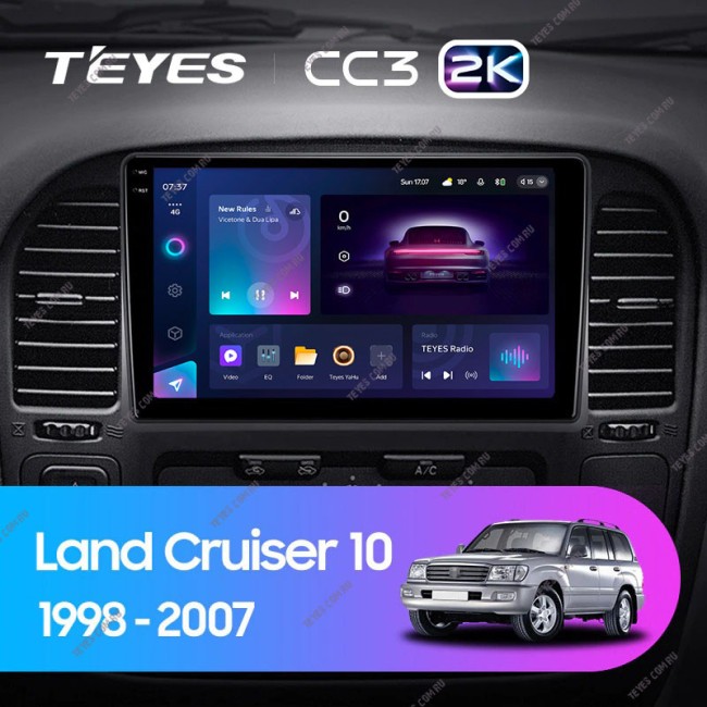 Штатная магнитола Teyes CC3 2K 4/64 Toyota Land Cruiser 10 J100 100 (1998-2007)