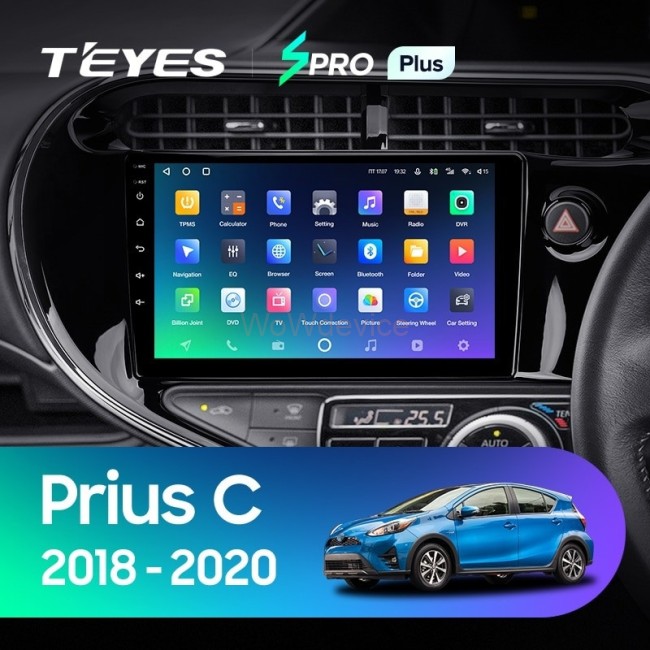 Штатная магнитола Teyes SPRO Plus 6/128 Toyota Prius C (2018-2020) Правый руль