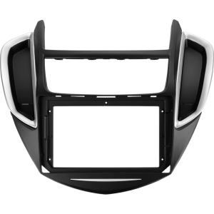 Рамка магнитолы 9.0" (цв.Черный и Серебристый) для CHEVROLET Trax, Tracker 2013-2016 / HOLDEN Trax 2013-2016