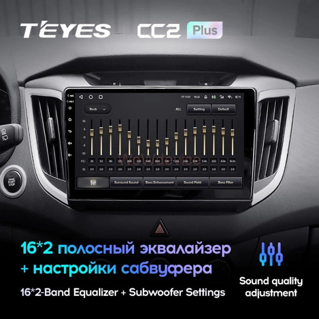 Штатная магнитола Teyes CC2 Plus 3/32 Hyundai Creta (2015-2020) Штатная магнитола Teyes CC2 Plus 3/32 Hyundai Creta (2015-2020)