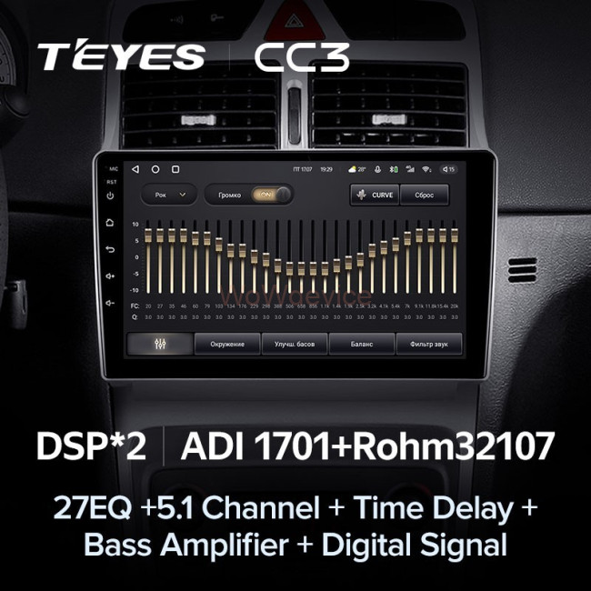 Штатная магнитола Teyes CC3 3/32 Peugeot 307 1 (2001-2008) Штатная магнитола Teyes CC3 3/32 Peugeot 307 1 (2001-2008)