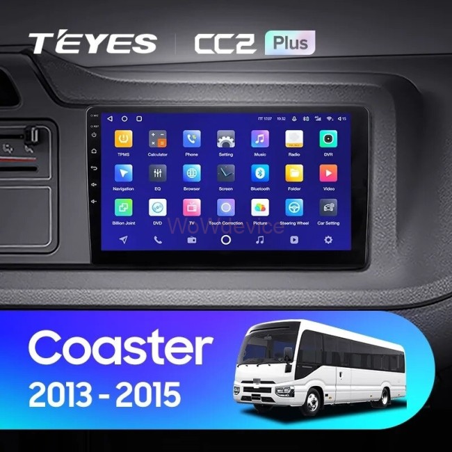 Штатная магнитола Teyes CC2L Plus 2/32 Toyota Coaster (2013-2015)