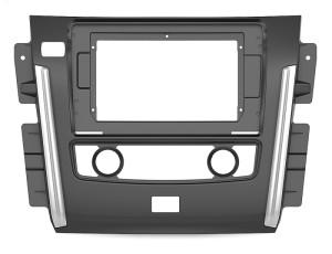 Рамка магнитолы 10.2" (цв.Черный) для NISSAN Patrol (Y62) 2015+ Рынок ОАЭ