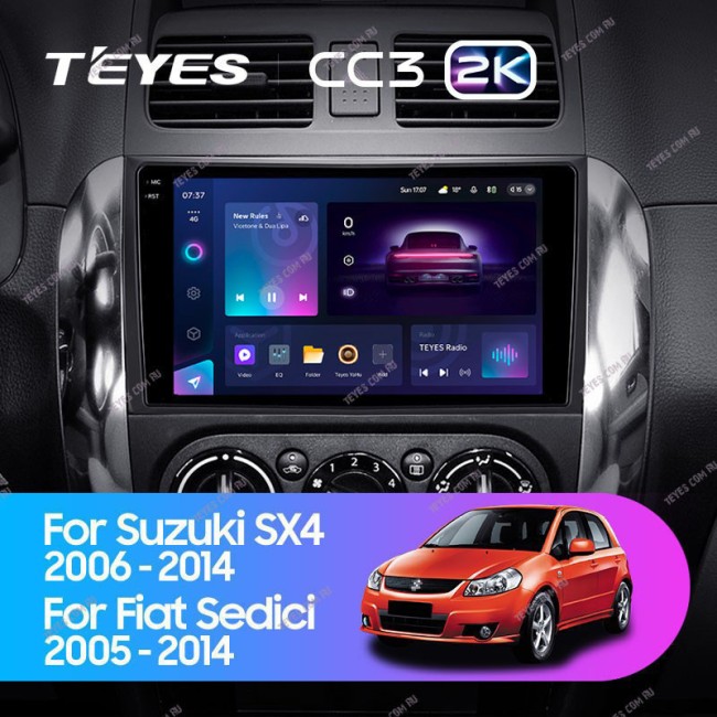 Штатная магнитола Teyes CC3 2K 360 6/128 Suzuki SX4 1 (2006-2014)