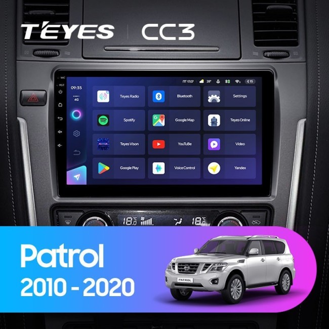 Штатная магнитола Teyes CC3 360 6/128 Nissan Patrol Y62 (2010-2020)